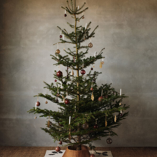 Oak Leaf Christmas Tree Holders 4 pcs., brass, Ferm Living